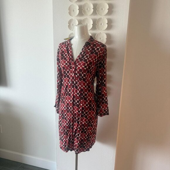 NIC+ZOE Dresses & Skirts - Nic & Zoe Multicolor Knit Dress – Rust, Cream & Taupe – NWT